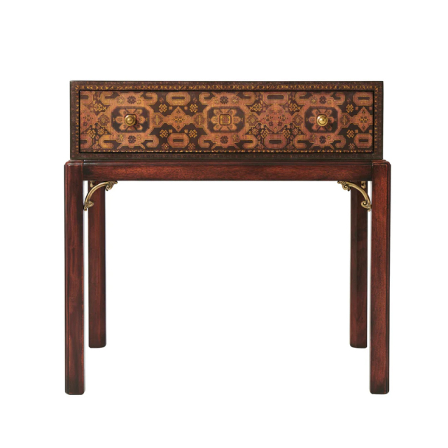 ,MY SHOP,Classic Solid Wood Rectangular Parquet Side Table for Living Room,foshan furniture factory,custom Furniture factory,china furniture factory