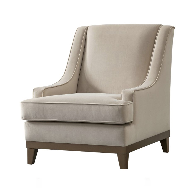 Classic Fabric Lounge Chair with Solid Wood Legs for Living Room,EKAR FURNITURE CO.,LTD,Classic Fabric Lounge Chair with Solid Wood Legs for Living Room,foshan furniture factory,custom Furniture factory,china furniture factory