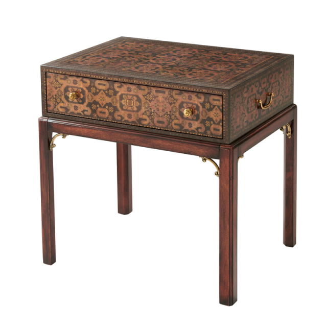 ,MY SHOP,Classic Solid Wood Rectangular Parquet Side Table for Living Room,foshan furniture factory,custom Furniture factory,china furniture factory