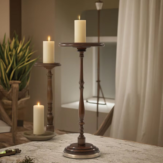 ,MY SHOP,Classic Solid Wood Round High Side Table for Living Room,foshan furniture factory,custom Furniture factory,china furniture factory