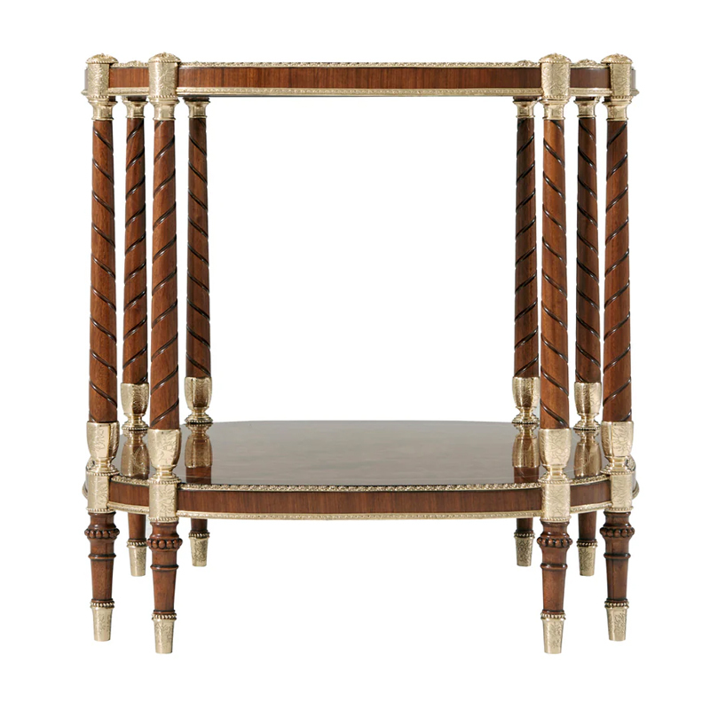 Classic Solid Wood Side Table with Metal Inlay for Living Room,EKAR FURNITURE CO.,LTD,Classic Solid Wood Side Table with Metal Inlay for Living Room,foshan furniture factory,custom Furniture factory,china furniture factory