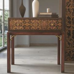 ,MY SHOP,Classic Solid Wood Rectangular Parquet Side Table for Living Room,foshan furniture factory,custom Furniture factory,china furniture factory