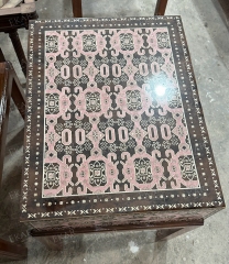 ,MY SHOP,Classic Solid Wood Rectangular Parquet Side Table for Living Room,foshan furniture factory,custom Furniture factory,china furniture factory