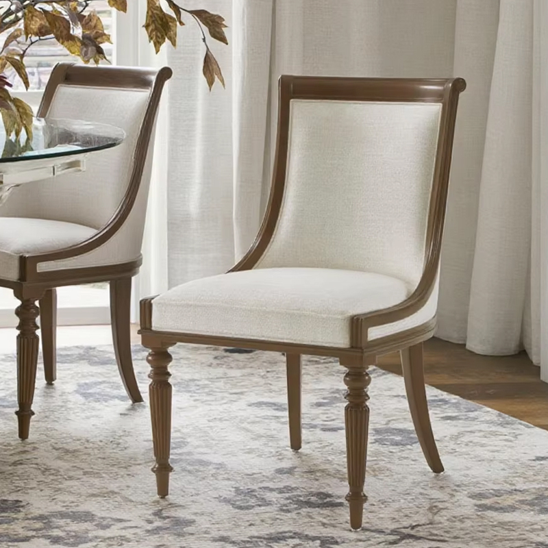 Classic Wooden Leg Dining Chair for Traditional Dining Rooms,EKAR FURNITURE CO.,LTD,Classic Wooden Leg Dining Chair for Traditional Dining Rooms,foshan furniture factory,custom Furniture factory,china furniture factory