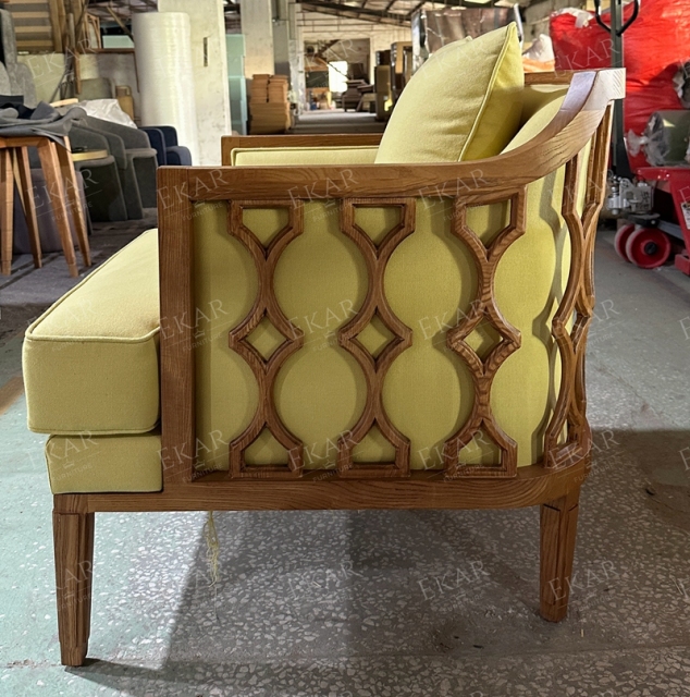 ,MY SHOP,Classic Wooden Lounge Chair with Soft Cushion for Living Room,foshan furniture factory,custom Furniture factory,china furniture factory
