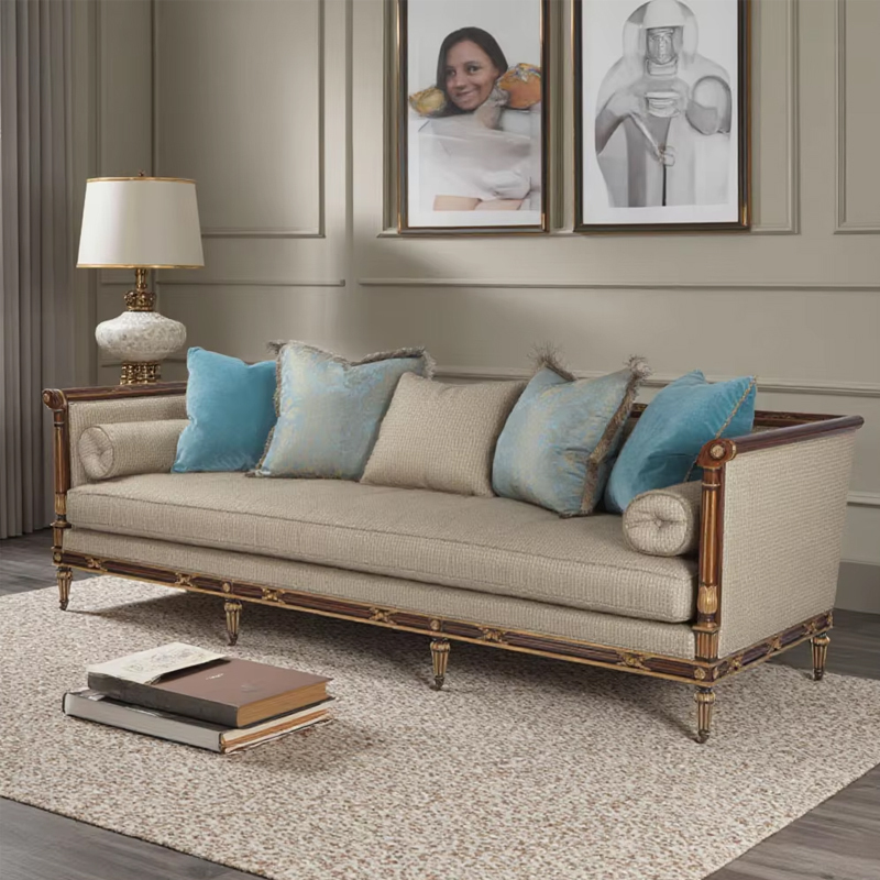 Classic Fabric Sofa with Solid Wood Legs for Living Room,EKAR FURNITURE CO.,LTD,Classic Fabric Sofa with Solid Wood Legs for Living Room,foshan furniture factory,custom Furniture factory,china furniture factory