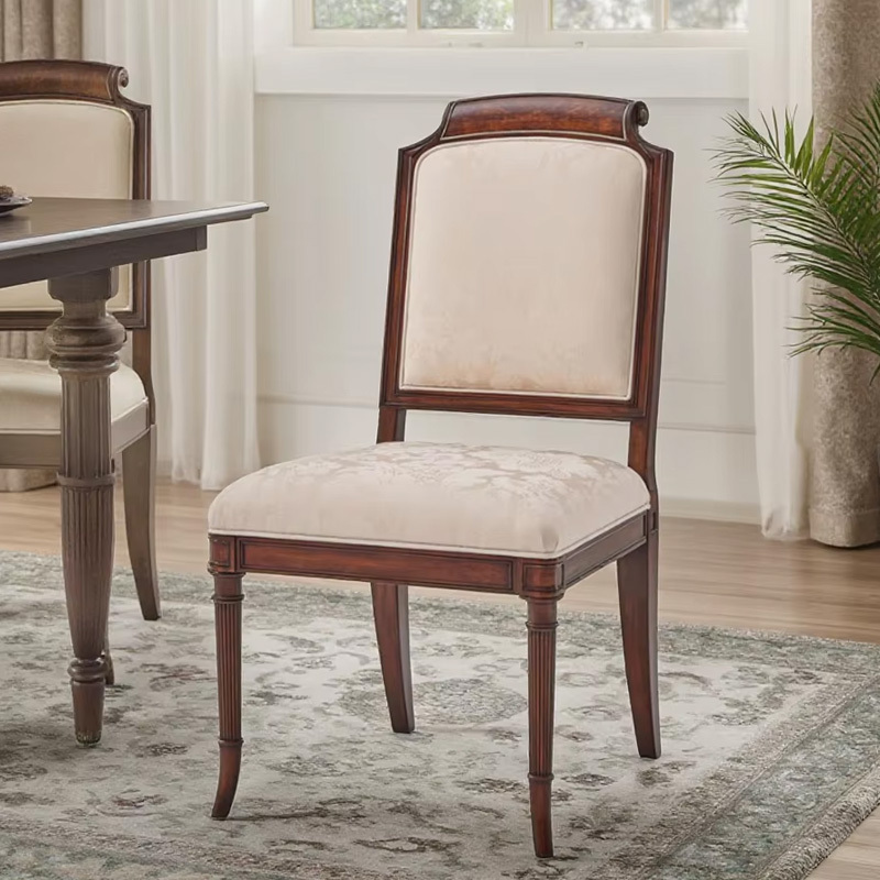 Classic Solid Wood Dining Chair with Upholstered Seat and Armrests,EKAR FURNITURE CO.,LTD,Classic Solid Wood Dining Chair with Upholstered Seat and Armrests,foshan furniture factory,custom Furniture factory,china furniture factory