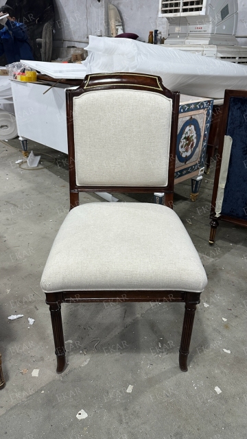,MY SHOP,Classic Solid Wood Dining Chair with Upholstered Seat and Armrests,foshan furniture factory,custom Furniture factory,china furniture factory