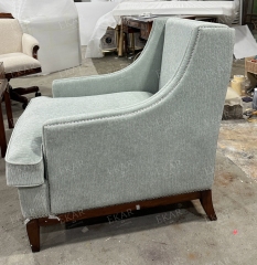 ,MY SHOP,Classic Fabric Lounge Chair with Solid Wood Legs for Living Room,foshan furniture factory,custom Furniture factory,china furniture factory
