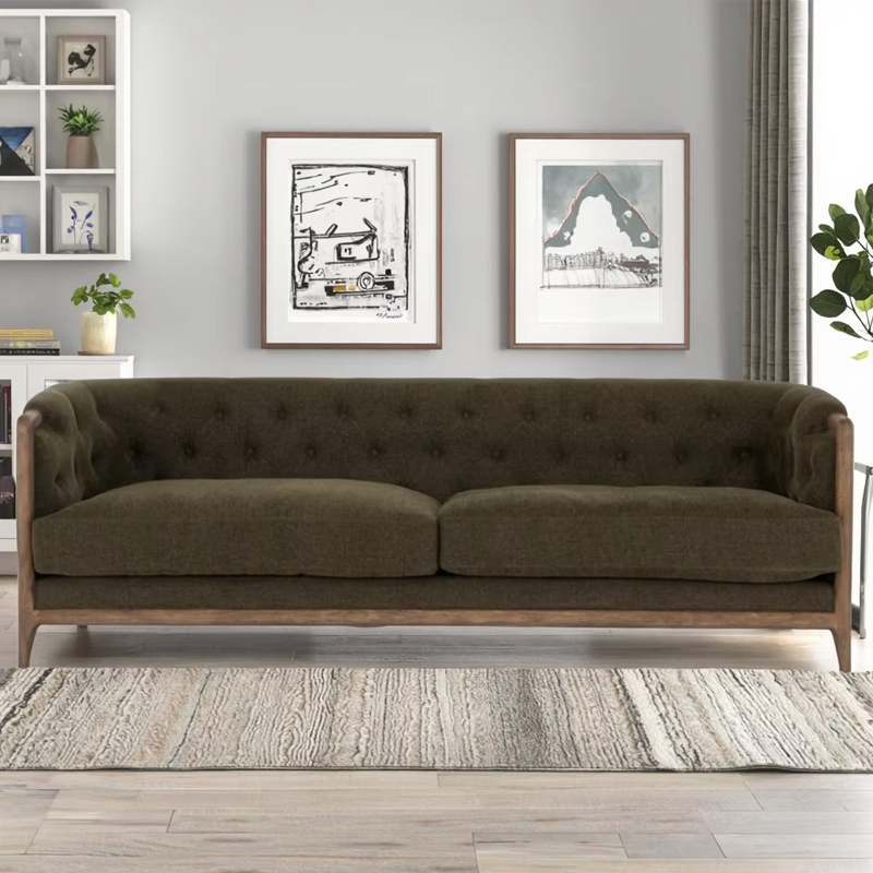 Classic Wooden Frame Velvet Sofa with Comfortable Cushions for Living Rooms,EKAR FURNITURE CO.,LTD,Classic Wooden Frame Velvet Sofa with Comfortable Cushions for Living Rooms,foshan furniture factory,custom Furniture factory,china furniture factory