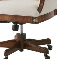 ,MY SHOP,Classic Swivel Office Chair with Wooden Frame and Upholstered Seat,foshan furniture factory,custom Furniture factory,china furniture factory