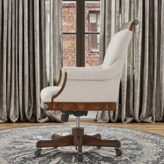 ,MY SHOP,Classic Swivel Office Chair with Wooden Frame and Upholstered Seat,foshan furniture factory,custom Furniture factory,china furniture factory