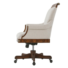 ,MY SHOP,Classic Swivel Office Chair with Wooden Frame and Upholstered Seat,foshan furniture factory,custom Furniture factory,china furniture factory