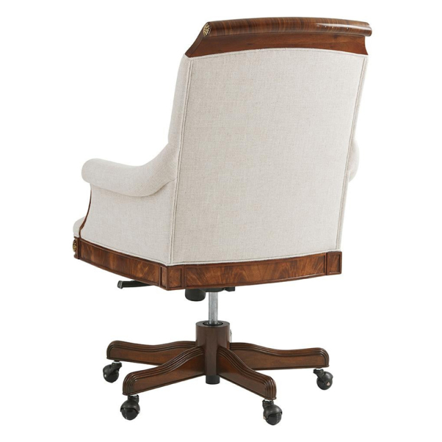 ,MY SHOP,Classic Swivel Office Chair with Wooden Frame and Upholstered Seat,foshan furniture factory,custom Furniture factory,china furniture factory