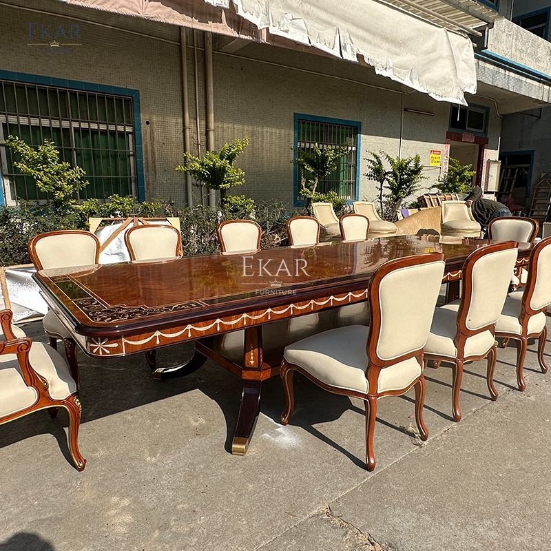 Classic Wood Dining Set Timeless Elegance for Refined Dining Spaces,EKAR FURNITURE CO.,LTD,Classic Wood Dining Set Timeless Elegance for Refined Dining Spaces,foshan furniture factory,custom Furniture factory,china furniture factory