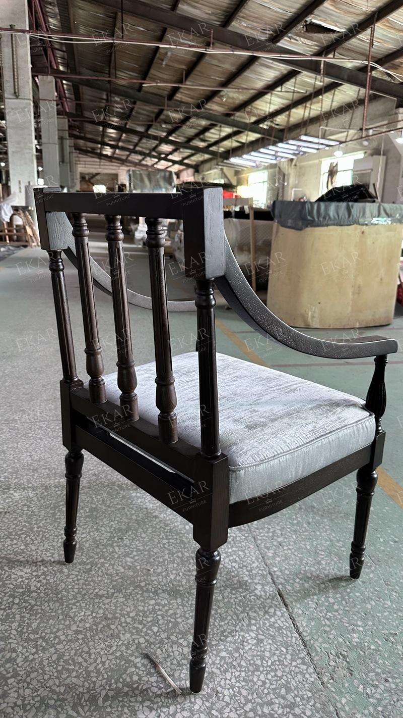 Classic Wooden Dining Chair with Upholstered Seat for Traditional Dining Rooms,EKAR FURNITURE CO.,LTD,Classic Wooden Dining Chair with Upholstered Seat for Traditional Dining Rooms,foshan furniture factory,custom Furniture factory,china furniture factory