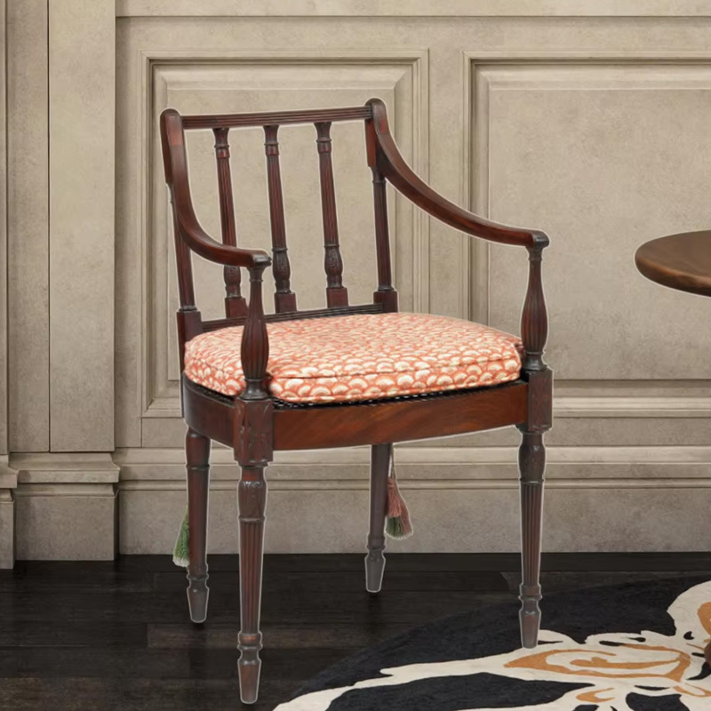 Classic Wooden Dining Chair with Upholstered Seat for Traditional Dining Rooms,EKAR FURNITURE CO.,LTD,Classic Wooden Dining Chair with Upholstered Seat for Traditional Dining Rooms,foshan furniture factory,custom Furniture factory,china furniture factory