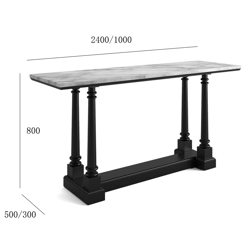 Console Table with Marble Top and Wooden Base for Entryways,EKAR FURNITURE CO.,LTD,Console Table with Marble Top and Wooden Base for Entryways,foshan furniture factory,custom Furniture factory,china furniture factory