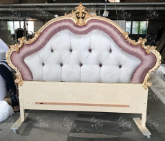 ,MY SHOP,Fancy Soild Wood White Fabric Upholstered Headboards Beds  - Ekar Furniture,foshan furniture factory,custom Furniture factory,china furniture factory