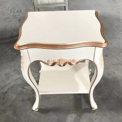 ,MY SHOP,Ivory White and Rose Golden Delicate Nightstand,foshan furniture factory,custom Furniture factory,china furniture factory