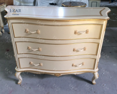 French-Style Wooden Chest of Drawers with Ivory White Finish,EKAR FURNITURE CO.,LTD,French-Style Wooden Chest of Drawers with Ivory White Finish,foshan furniture factory,custom Furniture factory,china furniture factory