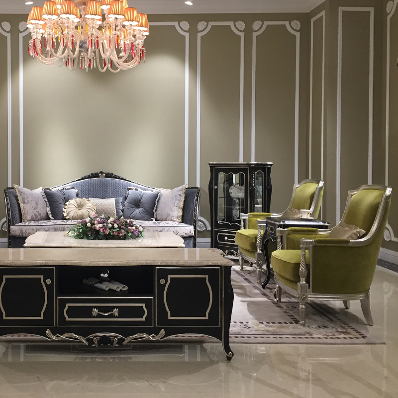 French-Style Wooden Lounge Chair with Upholstered Fabric Seat and Carved Frame,EKAR FURNITURE CO.,LTD,French-Style Wooden Lounge Chair with Upholstered Fabric Seat and Carved Frame,foshan furniture factory,custom Furniture factory,china furniture factory