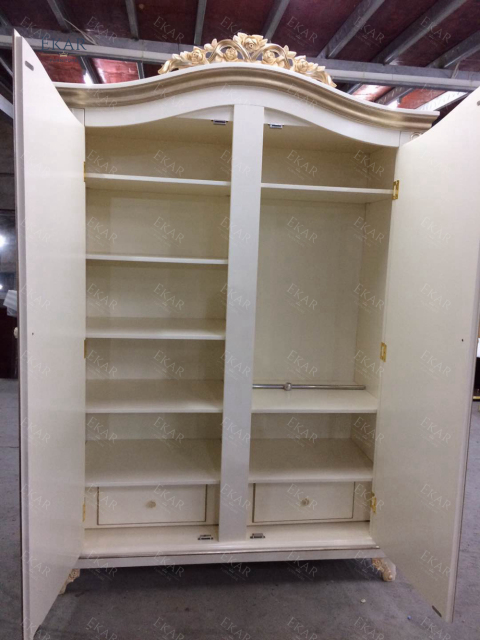 ,MY SHOP,French Style Wooden Wardrobe with Carved Details and Spacious Storage,foshan furniture factory,custom Furniture factory,china furniture factory