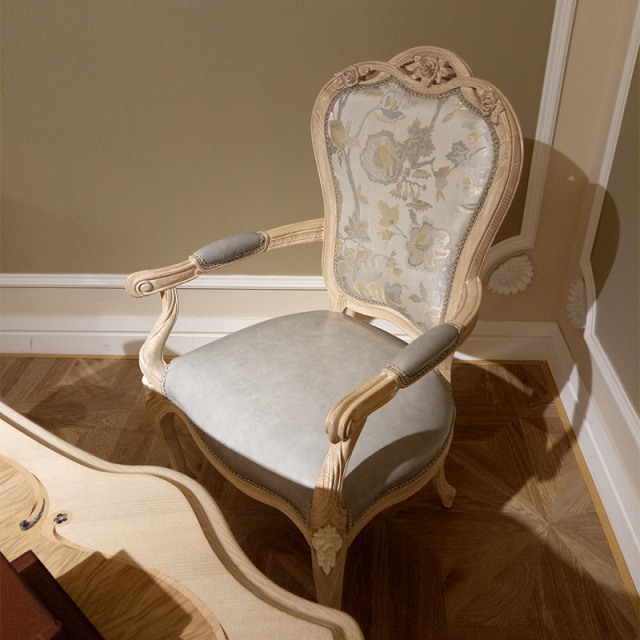 French Style Solid Wood Office Chair with Upholstered Seat for Home or Office,EKAR FURNITURE CO.,LTD,French Style Solid Wood Office Chair with Upholstered Seat for Home or Office,foshan furniture factory,custom Furniture factory,china furniture factory
