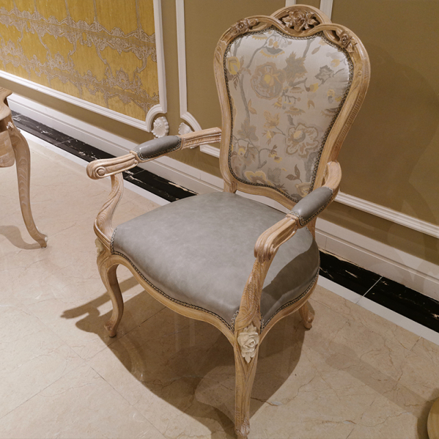 French Style Solid Wood Office Chair with Upholstered Seat for Home or Office,EKAR FURNITURE CO.,LTD,French Style Solid Wood Office Chair with Upholstered Seat for Home or Office,foshan furniture factory,custom Furniture factory,china furniture factory