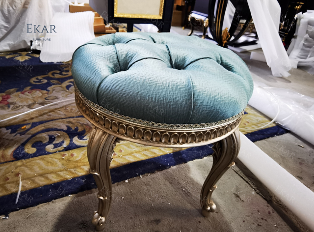 ,MY SHOP,Wooden Carved Makeup Dresser Wooden Ottoman Dressing Stool,foshan furniture factory,custom Furniture factory,china furniture factory