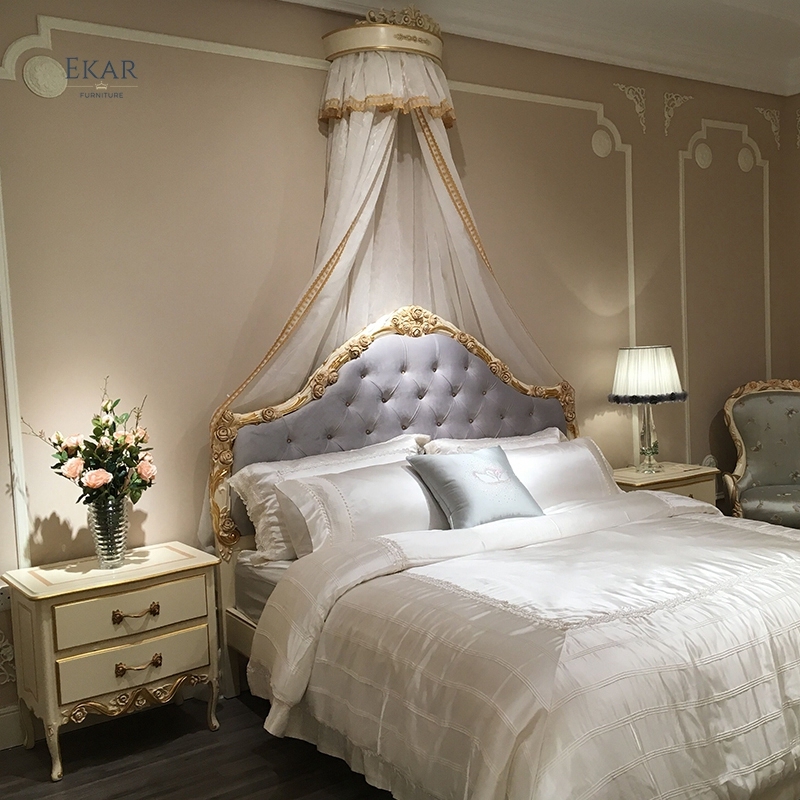 Classic bedroom decoration bed curtain frame,EKAR FURNITURE CO.,LTD,Classic bedroom decoration bed curtain frame,foshan furniture factory,custom Furniture factory,china furniture factory