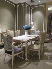 Elegant French Upholstered Dining Chair,EKAR FURNITURE CO.,LTD,Elegant French Upholstered Dining Chair,foshan furniture factory,custom Furniture factory,china furniture factory