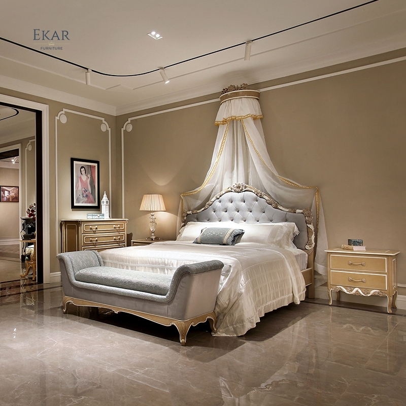 Classic bedroom decoration bed curtain frame,EKAR FURNITURE CO.,LTD,Classic bedroom decoration bed curtain frame,foshan furniture factory,custom Furniture factory,china furniture factory