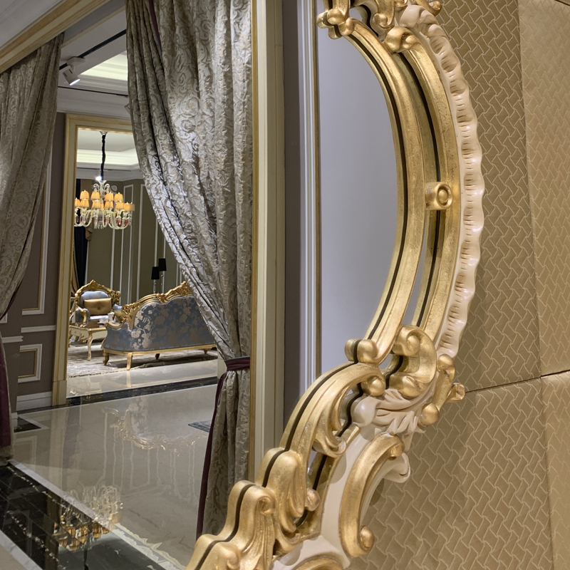 French Classic Entryway Mirror with Carved Wood Frame for Living Room Decor,EKAR FURNITURE CO.,LTD,French Classic Entryway Mirror with Carved Wood Frame for Living Room Decor,foshan furniture factory,custom Furniture factory,china furniture factory