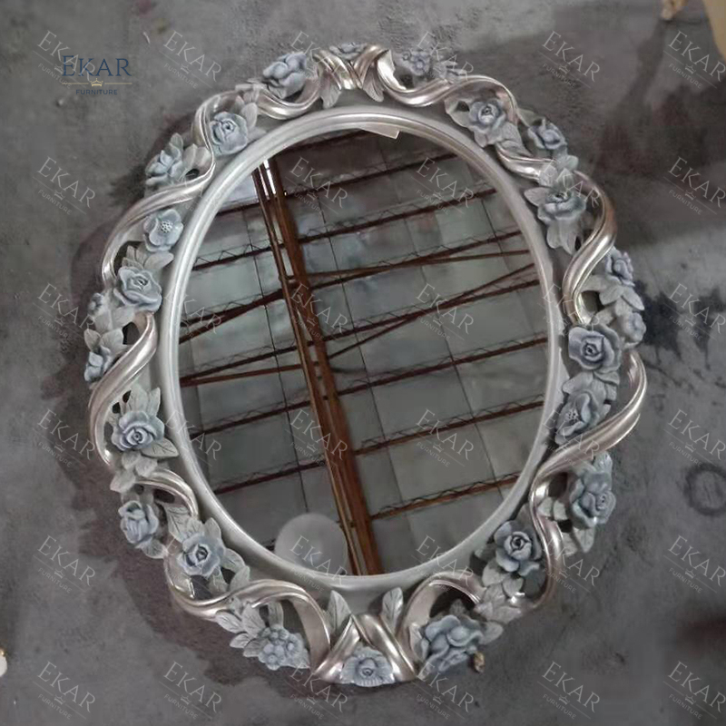 French Classic Vanity Mirror with Carved Wood Frame and Adjustable Design,EKAR FURNITURE CO.,LTD,French Classic Vanity Mirror with Carved Wood Frame and Adjustable Design,foshan furniture factory,custom Furniture factory,china furniture factory