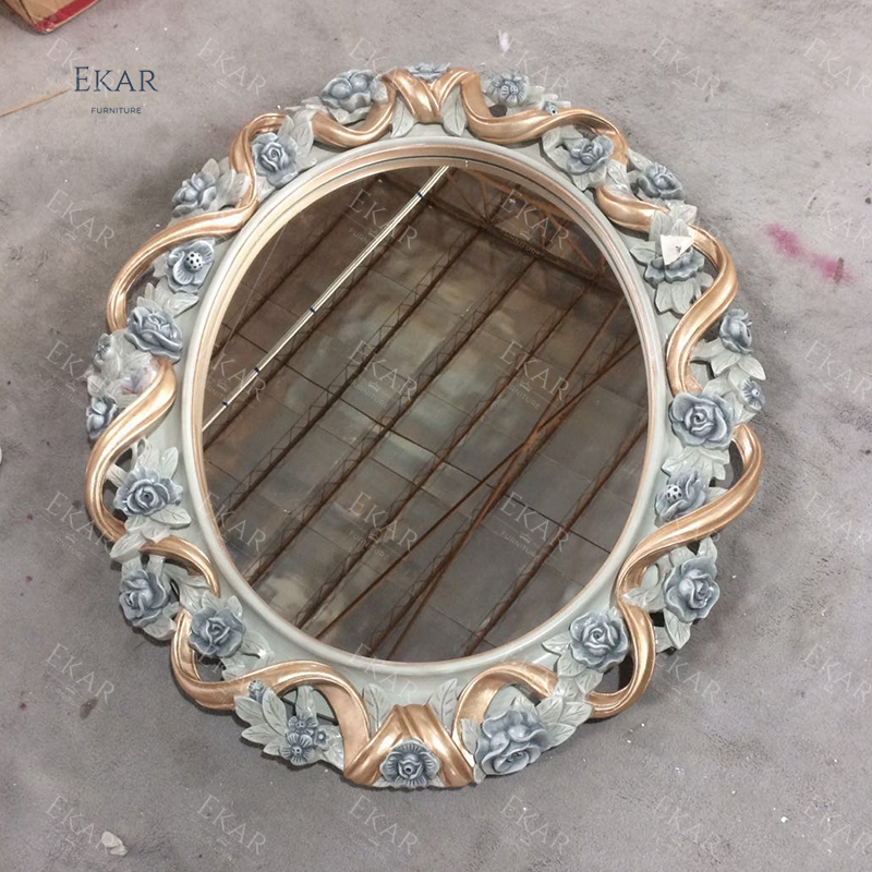 French Classic Vanity Mirror with Carved Wood Frame and Adjustable Design,EKAR FURNITURE CO.,LTD,French Classic Vanity Mirror with Carved Wood Frame and Adjustable Design,foshan furniture factory,custom Furniture factory,china furniture factory