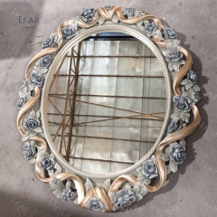 ,MY SHOP,French Classic Vanity Mirror with Carved Wood Frame and Adjustable Design,foshan furniture factory,custom Furniture factory,china furniture factory