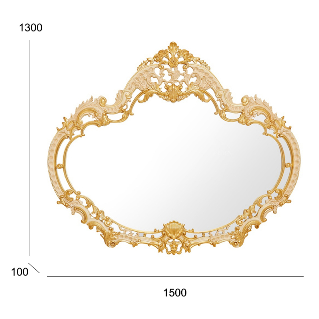 ,MY SHOP,French Classic Entryway Mirror with Carved Wood Frame for Living Room Decor,foshan furniture factory,custom Furniture factory,china furniture factory