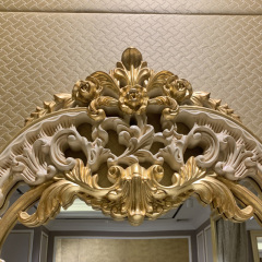 ,MY SHOP,French Classic Entryway Mirror with Carved Wood Frame for Living Room Decor,foshan furniture factory,custom Furniture factory,china furniture factory
