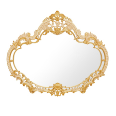 ,MY SHOP,French Classic Entryway Mirror with Carved Wood Frame for Living Room Decor,foshan furniture factory,custom Furniture factory,china furniture factory