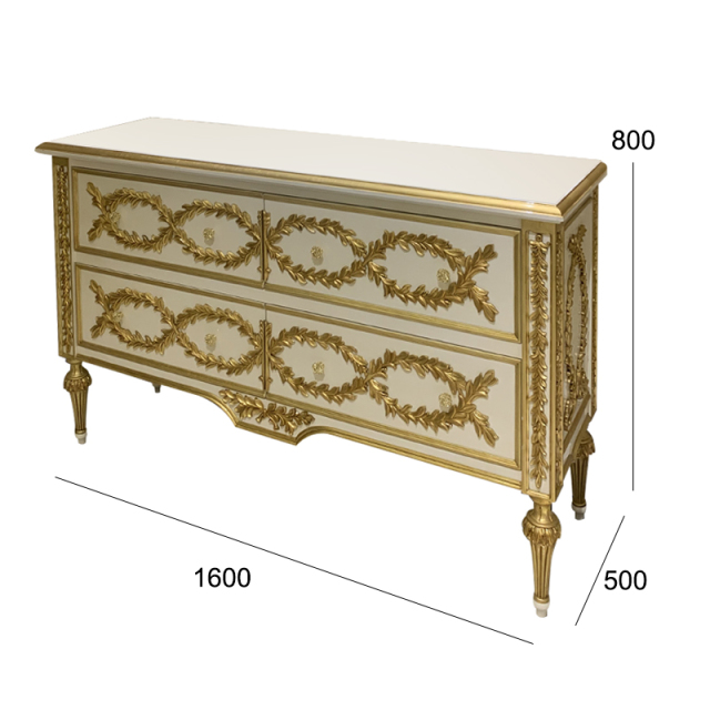 ,MY SHOP,French Classic Solid Wood Sideboard with Carved Details for Dining & Living Room,foshan furniture factory,custom Furniture factory,china furniture factory