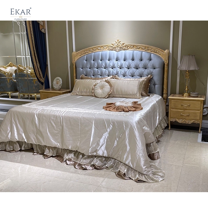 Wooden Super King Size Upholstered Bed,EKAR FURNITURE CO.,LTD,Wooden Super King Size Upholstered Bed - Ekar Furniture,foshan furniture factory,custom Furniture factory,china furniture factory