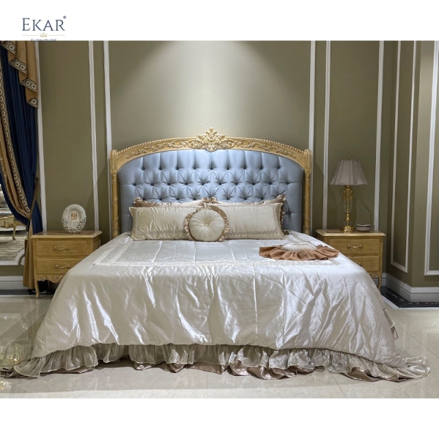 ,MY SHOP,Wooden Super King Size Upholstered Bed - Ekar Furniture,foshan furniture factory,custom Furniture factory,china furniture factory