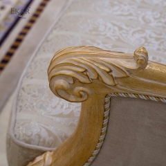 French Classic Solid Wood Sofa with Tufted Linen Upholstery,EKAR FURNITURE CO.,LTD,French Classic Solid Wood Sofa with Tufted Linen Upholstery,foshan furniture factory,custom Furniture factory,china furniture factory