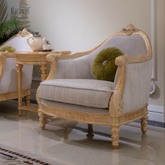 French Classic Solid Wood Sofa with Tufted Linen Upholstery,EKAR FURNITURE CO.,LTD,French Classic Solid Wood Sofa with Tufted Linen Upholstery,foshan furniture factory,custom Furniture factory,china furniture factory