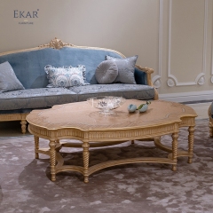 French Classic Carved Coffee Table with Solid Wood Base,EKAR FURNITURE CO.,LTD,French Classic Carved Coffee Table with Solid Wood Base,foshan furniture factory,custom Furniture factory,china furniture factory
