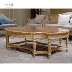 French Classic Carved Coffee Table with Solid Wood Base,EKAR FURNITURE CO.,LTD,French Classic Carved Coffee Table with Solid Wood Base,foshan furniture factory,custom Furniture factory,china furniture factory