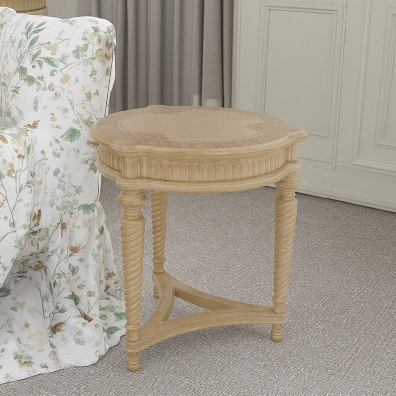 French Classic Carved Side Table with Solid Wood Base,EKAR FURNITURE CO.,LTD,French Classic Carved Side Table with Solid Wood Base,foshan furniture factory,custom Furniture factory,china furniture factory