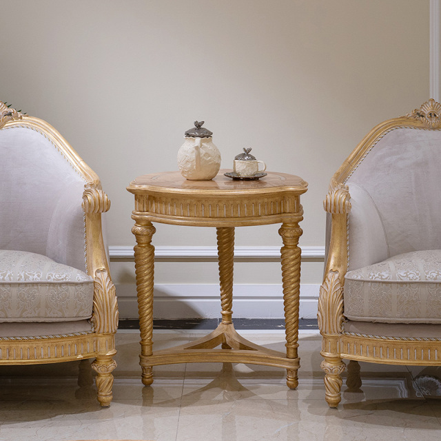 French Classic Carved Side Table with Solid Wood Base,EKAR FURNITURE CO.,LTD,French Classic Carved Side Table with Solid Wood Base,foshan furniture factory,custom Furniture factory,china furniture factory