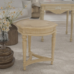 French Classic Carved Side Table with Solid Wood Base,EKAR FURNITURE CO.,LTD,French Classic Carved Side Table with Solid Wood Base,foshan furniture factory,custom Furniture factory,china furniture factory